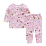 Cute Children's Autumn Pajamas Clothing Set Cartoon Boys & Girls Sleepwear Suits Kids Long