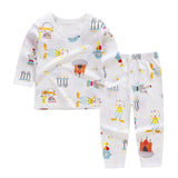 Cute Children's Autumn Pajamas Clothing Set Cartoon Boys & Girls Sleepwear Suits Kids Long