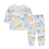 Cute Children's Autumn Pajamas Clothing Set Cartoon Boys & Girls Sleepwear Suits Kids Long
