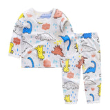 Cute Children's Autumn Pajamas Clothing Set Cartoon Boys & Girls Sleepwear Suits Kids Long
