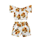 toddler baby girl two pieces set floral short sleeve top shorts kids girl summer outfit sets clothes