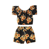 toddler baby girl two pieces set floral short sleeve top shorts kids girl summer outfit sets clothes