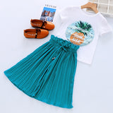 Kids Clothes Summer Pattern Baby Girls Clothes Sets T-shirt+Pants Children Clothes Tracksuit
