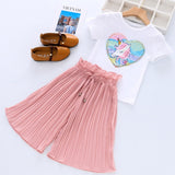 Kids Clothes Summer Pattern Baby Girls Clothes Sets T-shirt+Pants Children Clothes Tracksuit