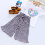 Kids Clothes Summer Pattern Baby Girls Clothes Sets T-shirt+Pants Children Clothes Tracksuit