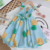 Summer Girls' Clothing Sets Korean Denim Short-sleeved T-shirt+High Waist Skirt 2PCS Baby Kids Clothes Suit Children Clothing