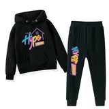 The Hype House Kids Clothes Full Warm Girls Winter Hoodies + Pants 2Pcs/Sets Teenagers Boys Regular Outfit Baby Fashion Custom