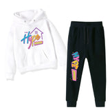 The Hype House Kids Clothes Full Warm Girls Winter Hoodies + Pants 2Pcs/Sets Teenagers Boys Regular Outfit Baby Fashion Custom