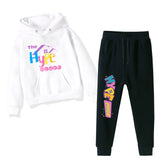 The Hype House Kids Clothes Full Warm Girls Winter Hoodies + Pants 2Pcs/Sets Teenagers Boys Regular Outfit Baby Fashion Custom