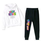 The Hype House Kids Clothes Full Warm Girls Winter Hoodies + Pants 2Pcs/Sets Teenagers Boys Regular Outfit Baby Fashion Custom