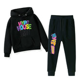The Hype House Kids Clothes Full Warm Girls Winter Hoodies + Pants 2Pcs/Sets Teenagers Boys Regular Outfit Baby Fashion Custom