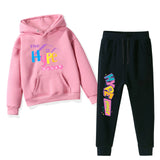 The Hype House Kids Clothes Full Warm Girls Winter Hoodies + Pants 2Pcs/Sets Teenagers Boys Regular Outfit Baby Fashion Custom