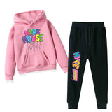 The Hype House Kids Clothes Full Warm Girls Winter Hoodies + Pants 2Pcs/Sets Teenagers Boys Regular Outfit Baby Fashion Custom