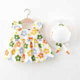 Baby Girl Clothes Summer Party Clothing for Girls Dress Strawberry Princess Dresses With Hat Outfits Children's Clothing 2 pcs