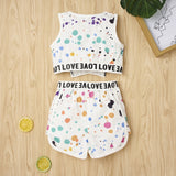 2020 Baby Summer Clothing Toddler Kids Baby Girl Clothes Tops Crop Shorts Letter Print Outfits 2Pcs Set Tracksuit