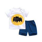 cotton Summer baby children soft shorts suit t-shirt todder boy girl kids dinosaur cartoon infant