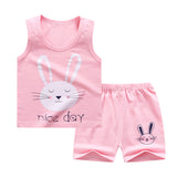 cotton Summer baby children soft shorts suit t-shirt todder boy girl kids dinosaur cartoon infant