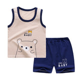 cotton Summer baby children soft shorts suit t-shirt todder boy girl kids dinosaur cartoon infant