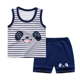 cotton Summer baby children soft shorts suit t-shirt todder boy girl kids dinosaur cartoon infant