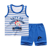 cotton Summer baby children soft shorts suit t-shirt todder boy girl kids dinosaur cartoon infant